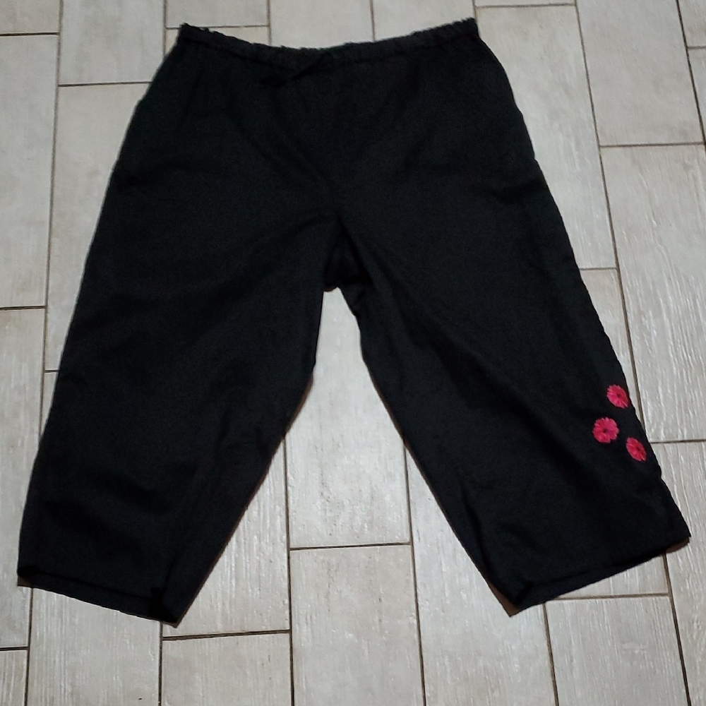 Black Kids Bottoms with Pink Accents